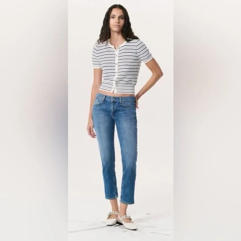 Rag and Bone Dre Low Rise Slim Boyfriend Jean in Julienne size 27